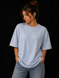 Washed Baby Blue Oversized T-Shirt - W