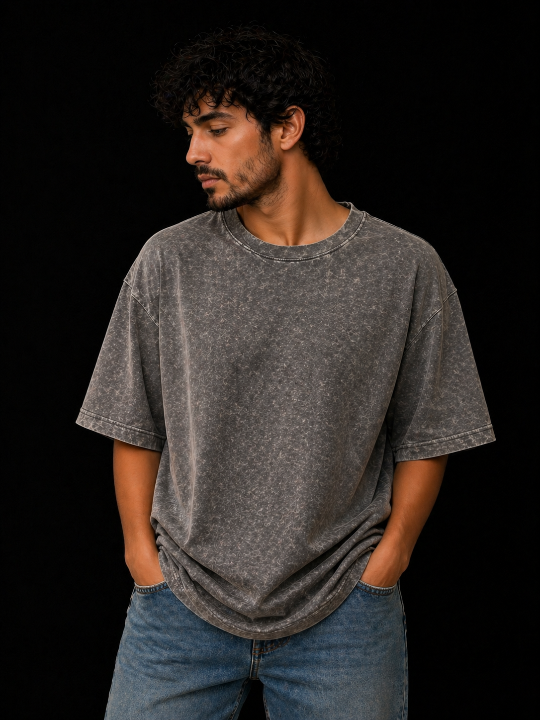 Washed Grey Oversized T-Shirt
